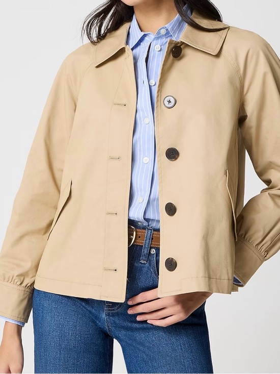 J. Crew Jackets & Blazers - J. Crew Khaki Button-Front Trench Jacket
